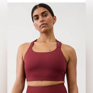 Athleta Train Free Bra. D-DD Redwood Small. New with tags